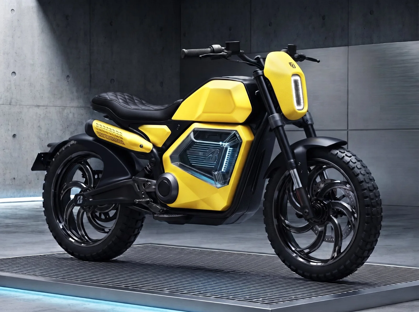 VOLT Specter 儿童电动摩托车 — 前后挡泥板完善版后 45 度白底