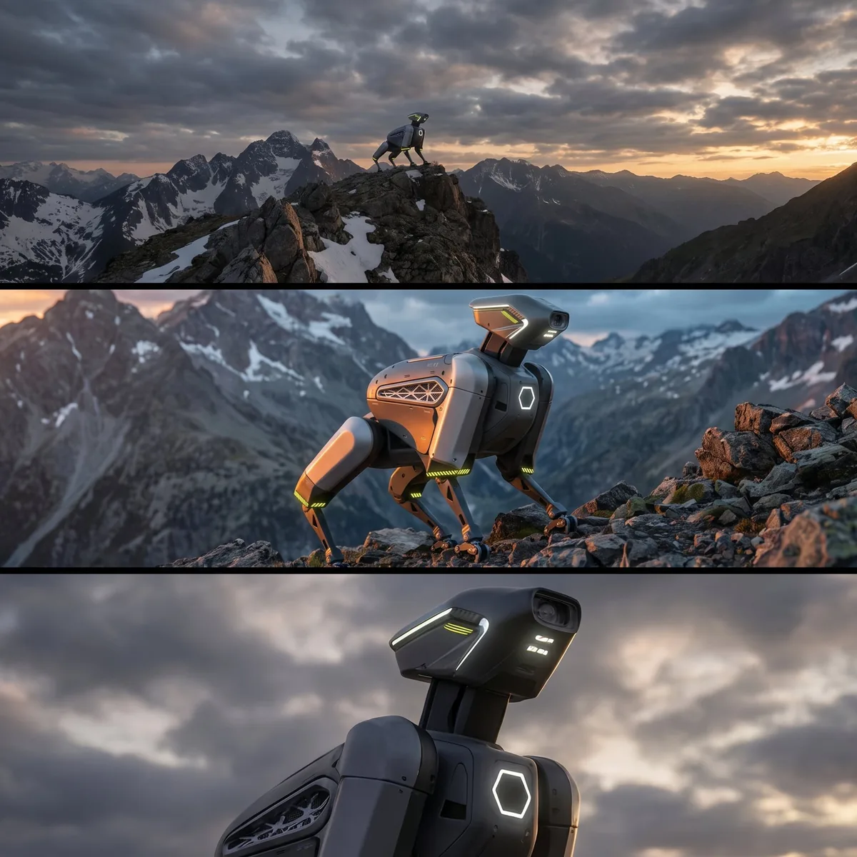 越野机器狗 — 极端山地环境全景视角